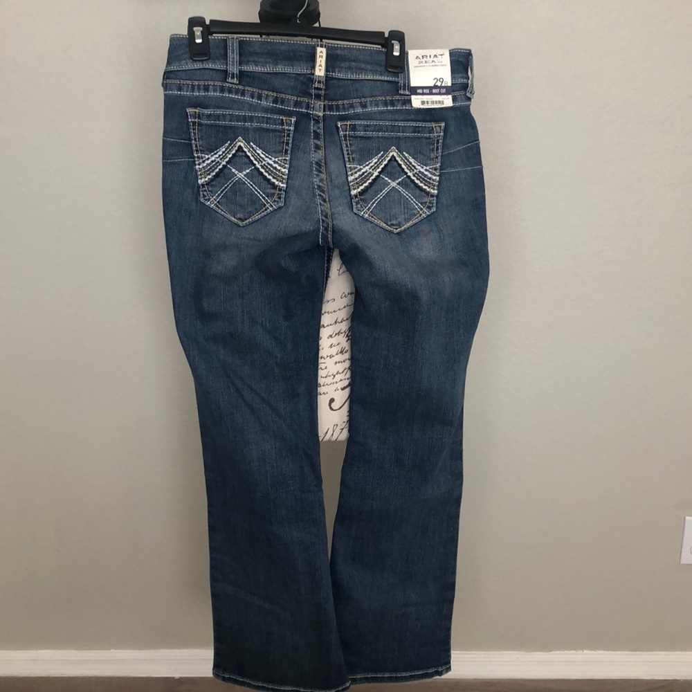 Ariat mid wash boot cut mid rise jeans